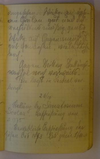 Diary entry from 10.26.1916