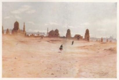 R. Talbot Kelly, A Dusty Day at the Tombs of the Khalifs, in: Egypt Painted and Described (1906)
