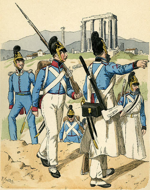 Richard Knötel (1857-1914), Uniforms of the Bavarian Expeditionary Force in Greece (1832/1835)