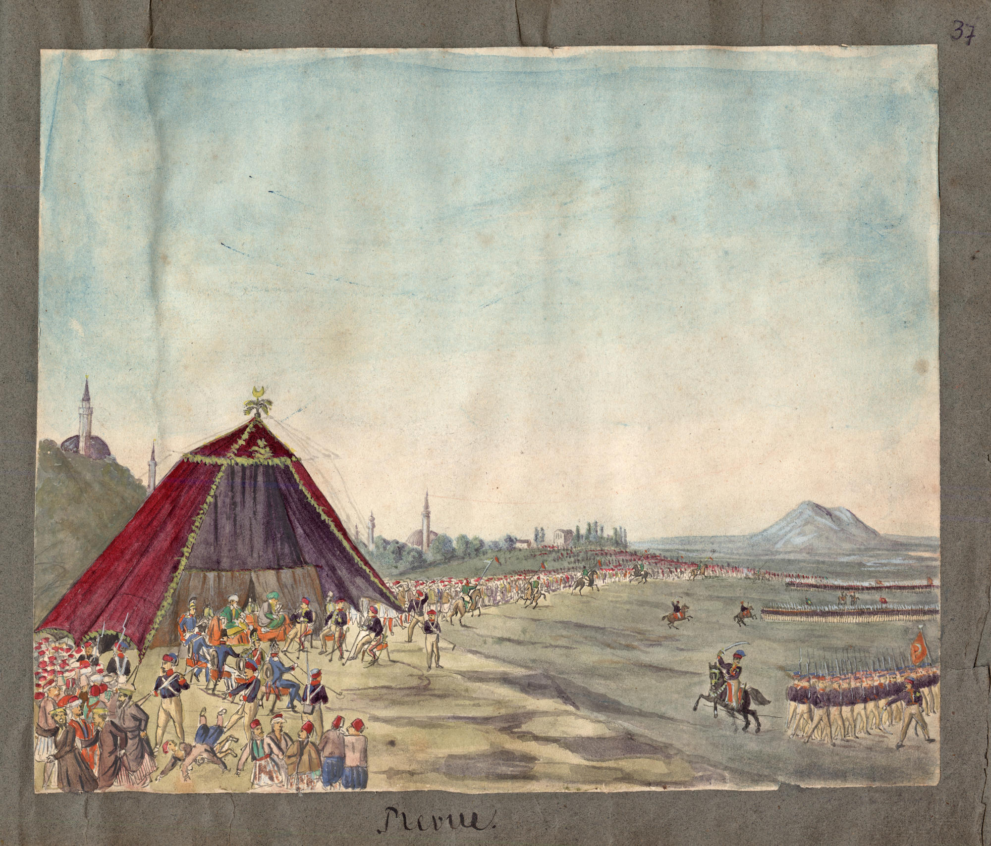 Ludwig Köllnberger (1811-1893), "Revue of turkish troops"