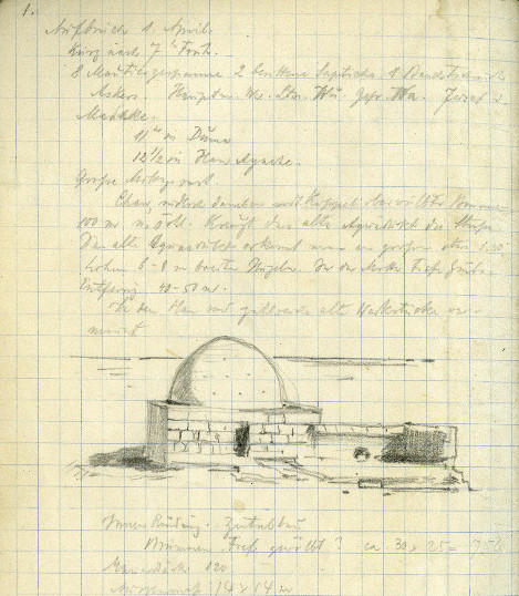 Excavation diary of Lieutnant Carl Wulzinger