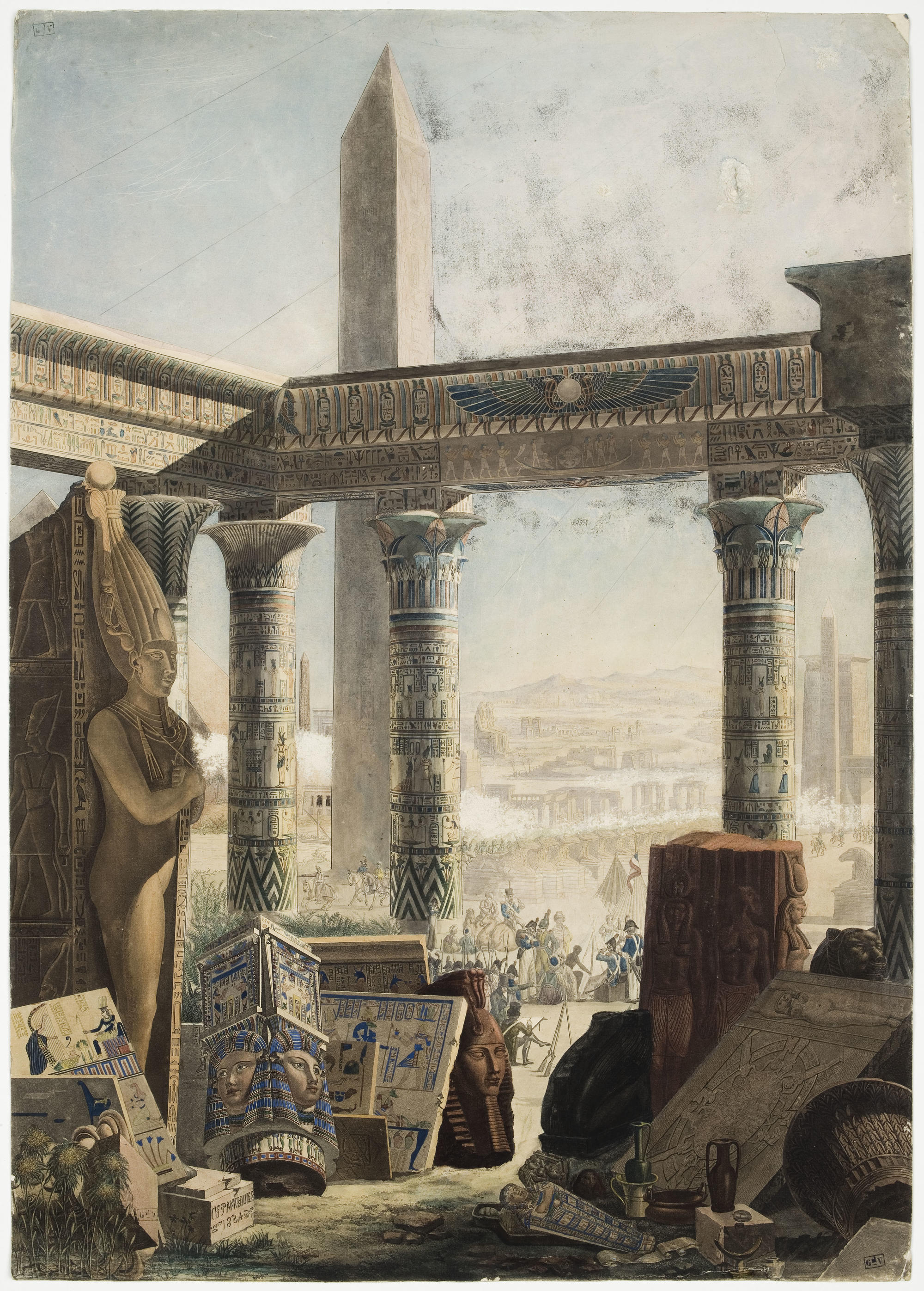 Charles Louis Fleury Panckoucke, Frontispiece pour La Description de l’Égypte (1824)