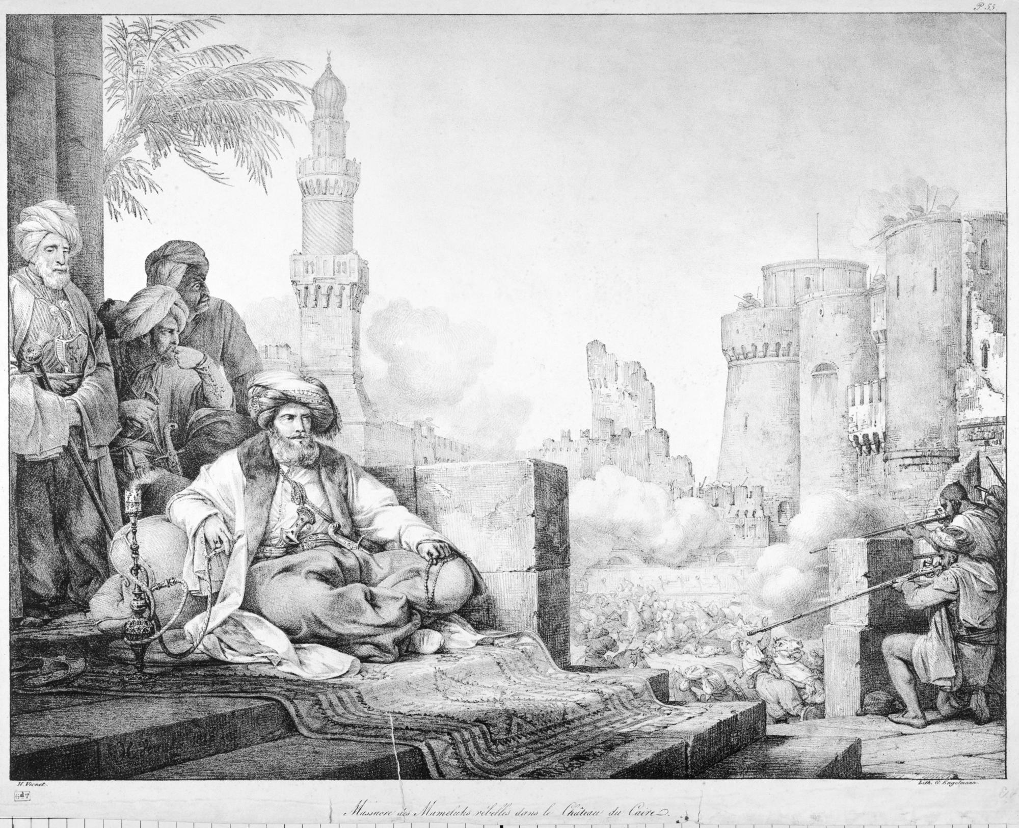 Massacre des Mameluks Rebelles dans le Château du Caire (25 avril 1800)
