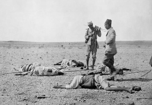 Attributed to Francis Gregson, 'Omdurman: Egyptian troops looting during interval between two fights (2 September 1898)