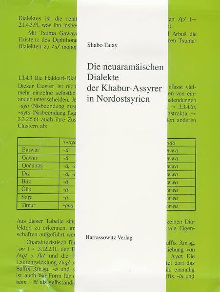 Die neuaramäischen Dialekte der Khabur-Assyrer in Nordostsyrien. Einführung, Phonologie und Morphologie.