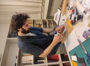 Albert Diez preparing the clay of making impressions