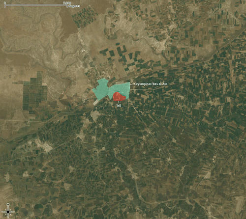 Fig. 1: Satellite image of the vicinity of the site