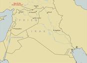 Geographical map of Syria with the location of the site