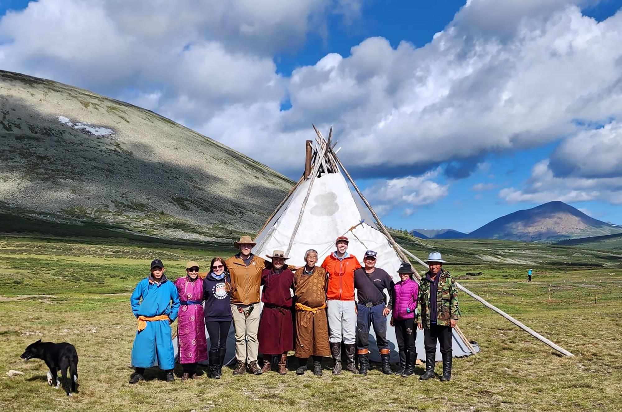 International team working on the reindeer nomadism project in Mongolia (Institute of Prehistoric Archaeology)